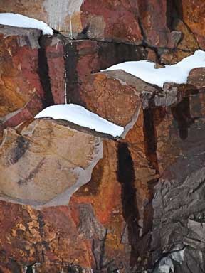 Montello, Wisconsin  granite quarry in winter 2014.